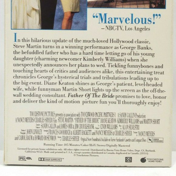 Father of the Bride (VHS, 1992) 4779E1M - Picture 6 of 10